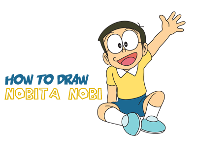 400x312 How To Draw Nobita Nobi From Doraemon With Easy Drawing Tutorial - All Easy Drawing