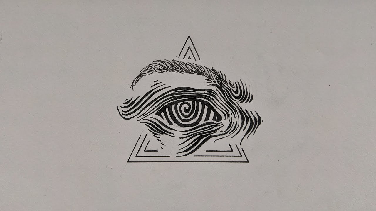 1280x720 how to draw an eye optical illusion eye the all seeing eye - All Seeing Eye Drawing