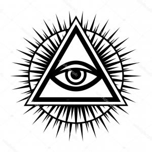 300x300 photostock vector eye of providence masonic symbol all seeing eye - All Seeing Eye Drawing