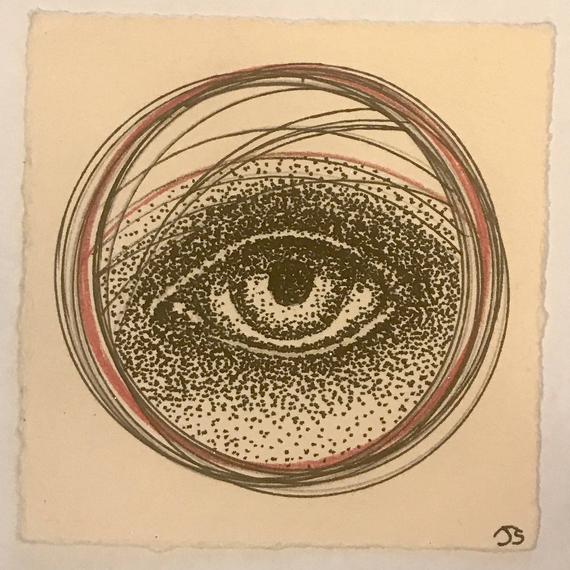 570x570 All Seeing Eye Tiny Drawing Pen And Colored Etsy - All Seeing Eye Drawing