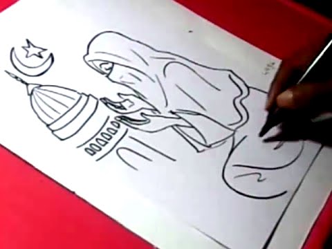 480x360 how to draw lord prayer drawing step - Allah Drawing