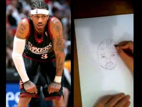 480x360 Drawing Allen Iverson Step - Allen Iverson Drawing