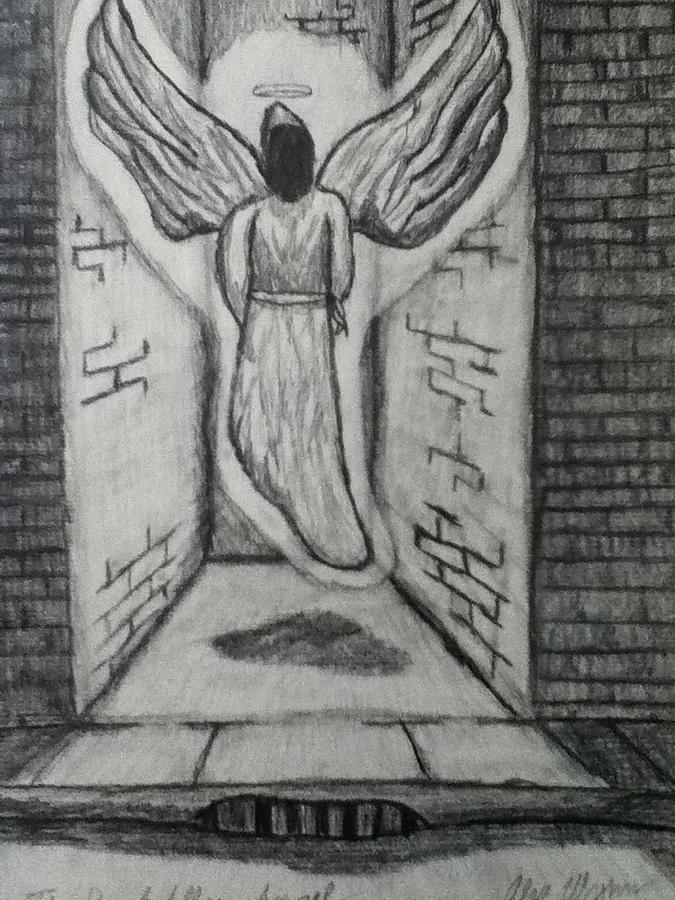675x900 Back Alley Angel Drawing - Alley Drawing