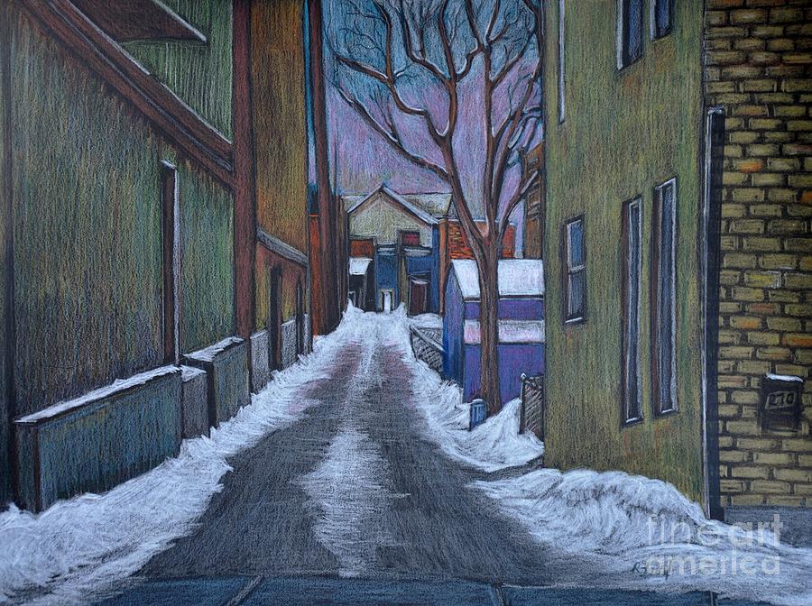 900x672 Verdun Alley In Early Spring Drawing - Alley Drawing