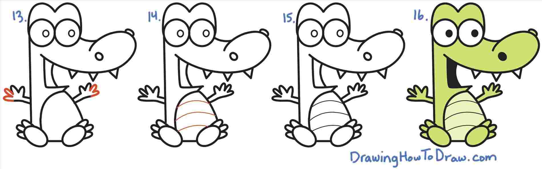 1899x592 Crocodile Cartoon Drawing - Alligator Cartoon Drawing