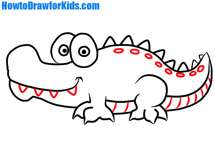 700x525 How To Draw Crocodile For Kids How To Draw For Kids - Alligator Cartoon Drawing