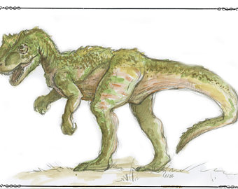 340x270 Allosaurus Drawing Etsy - Allosaurus Drawing