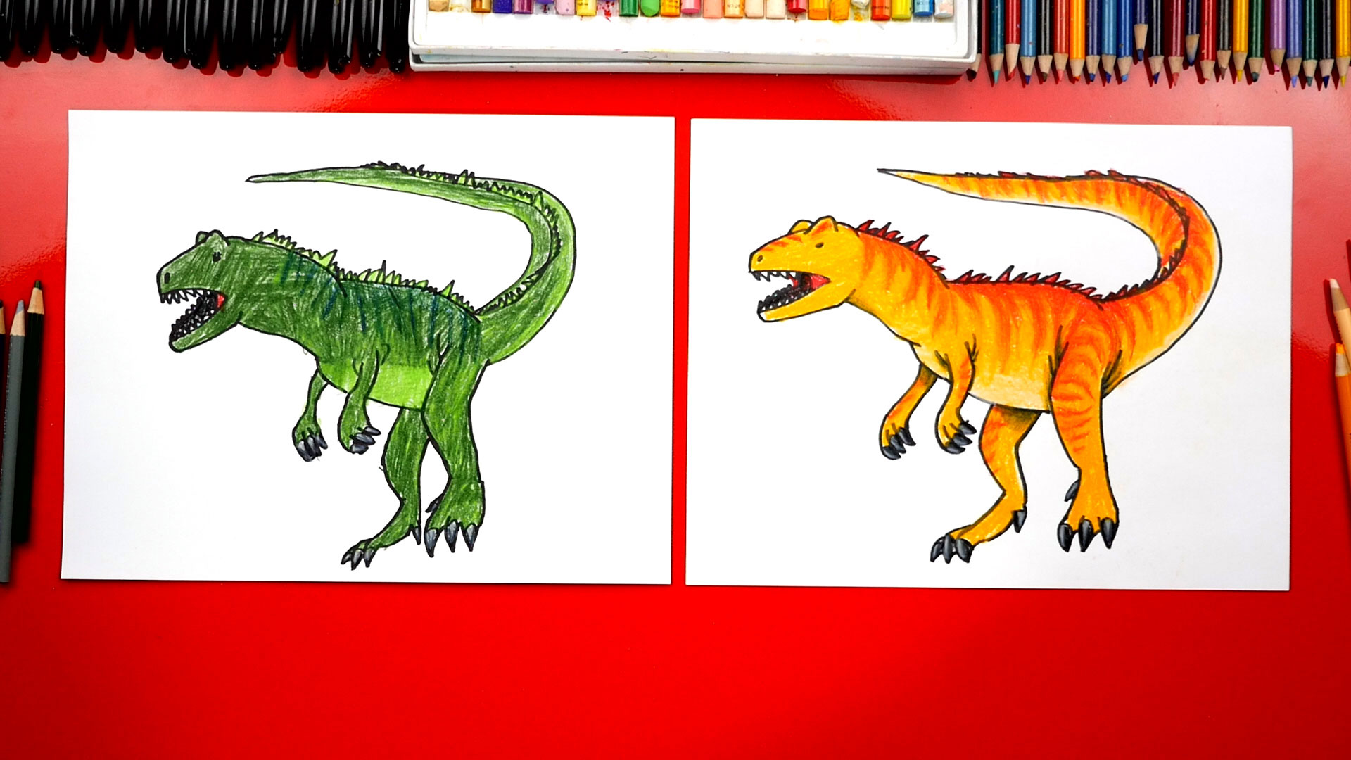 1920x1080 How To Draw An Allosaurus - Allosaurus Drawing