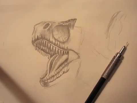 480x360 How To Draw Mysteriousaurus - Allosaurus Drawing