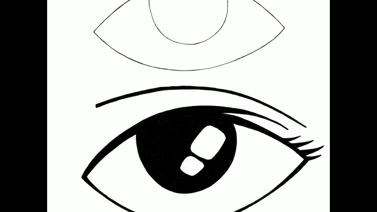 1280x720 Almond Eyes - Almond Drawing