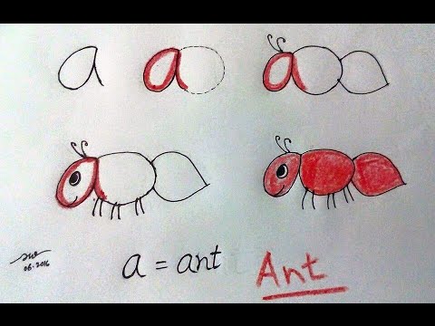 480x360 learn the alphabet and how to draw animals with letters + finger - Alphabet Drawing