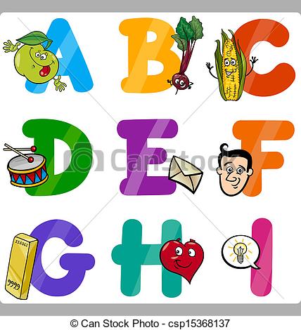 428x470 education cartoon alphabet letters for kids cartoon illustration - Alphabet Drawing For Kids