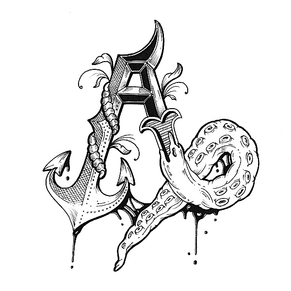 600x600 hand drawn love letter alphabet - Alphabet Drawing Letters