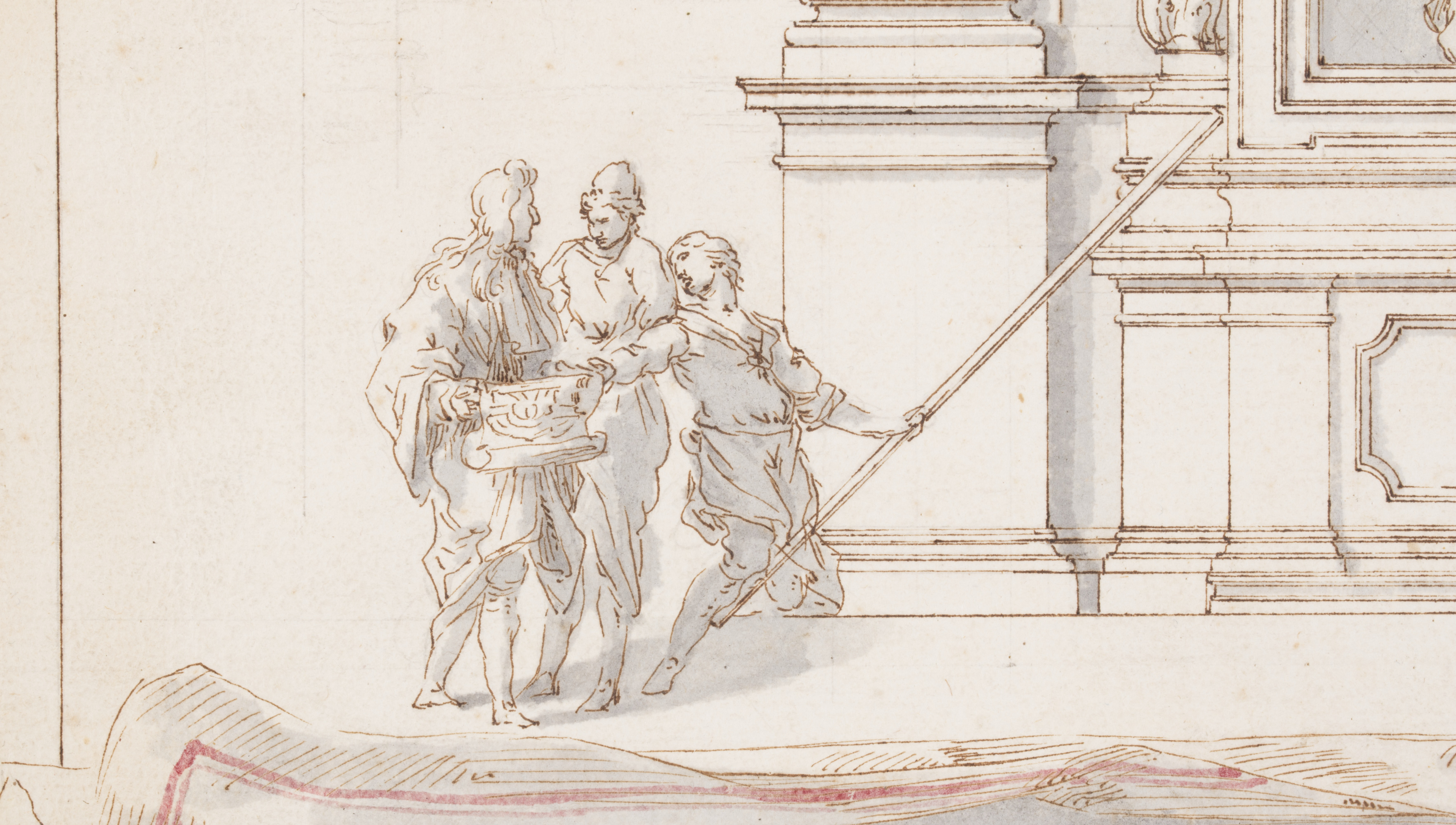 4000x2267 Filedrawing, Design For An Altar Elevation, With Trompe L'oeil - Altar Drawing