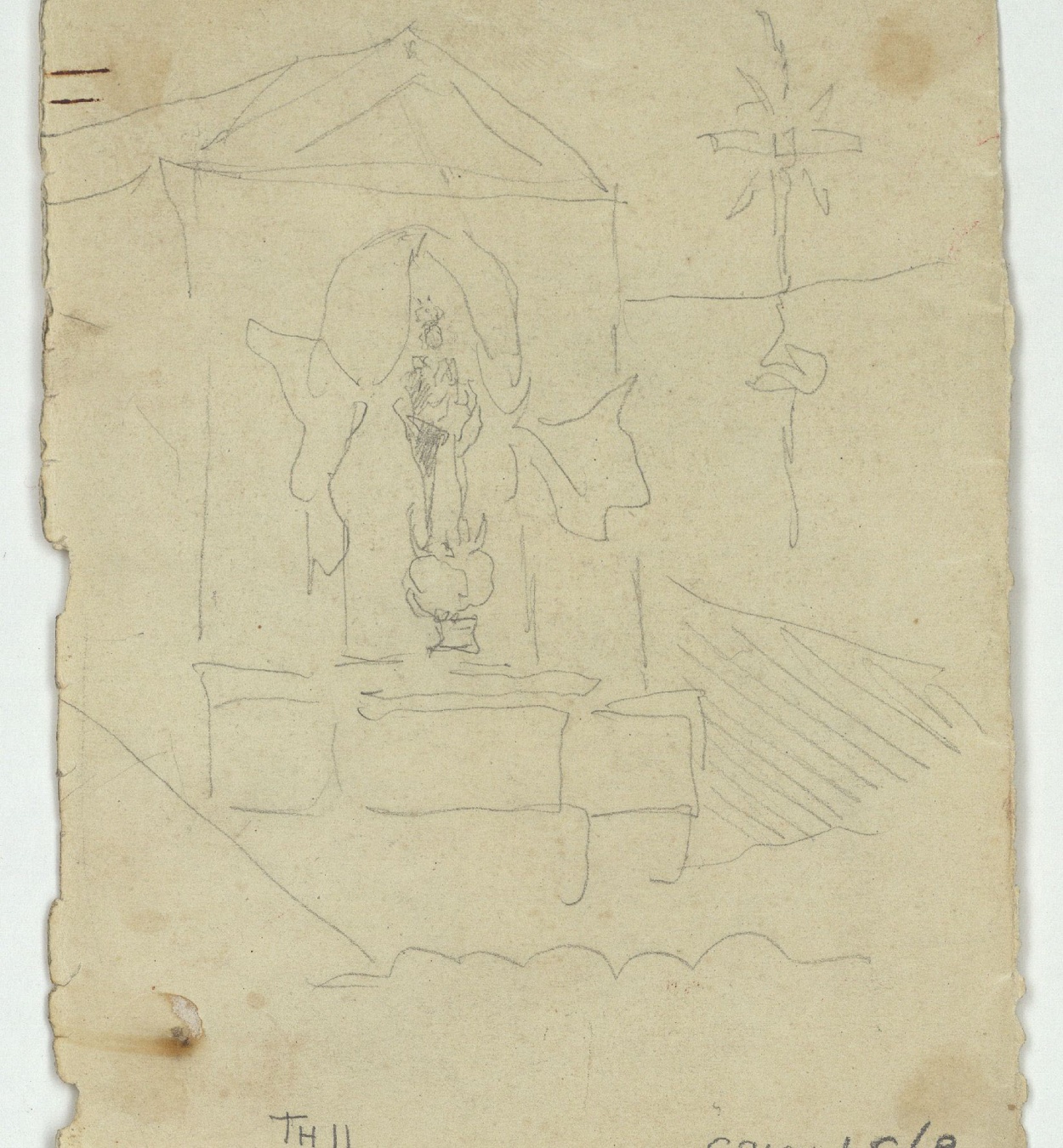 1250x1350 Preliminary Drawing Of An Altar Museu Nacional D'art De Catalunya - Altar Drawing