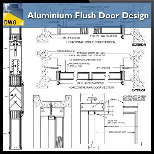 500x500 aluminium flush door design cad design free cad blocks - Aluminium Drawings