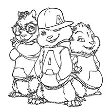 230x230 Awesome Alvin And The Chipmunks Colouring - Alvin And The Chipmunks Drawing