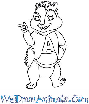 300x350 How To Draw Alvin And The Chipmunks - Alvin And The Chipmunks Drawing