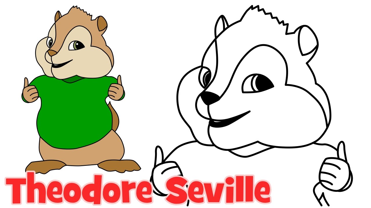 1280x720 How To Draw Theodore From Alvin And The Chipmunks Step - Alvin And The Chipmunks Drawing