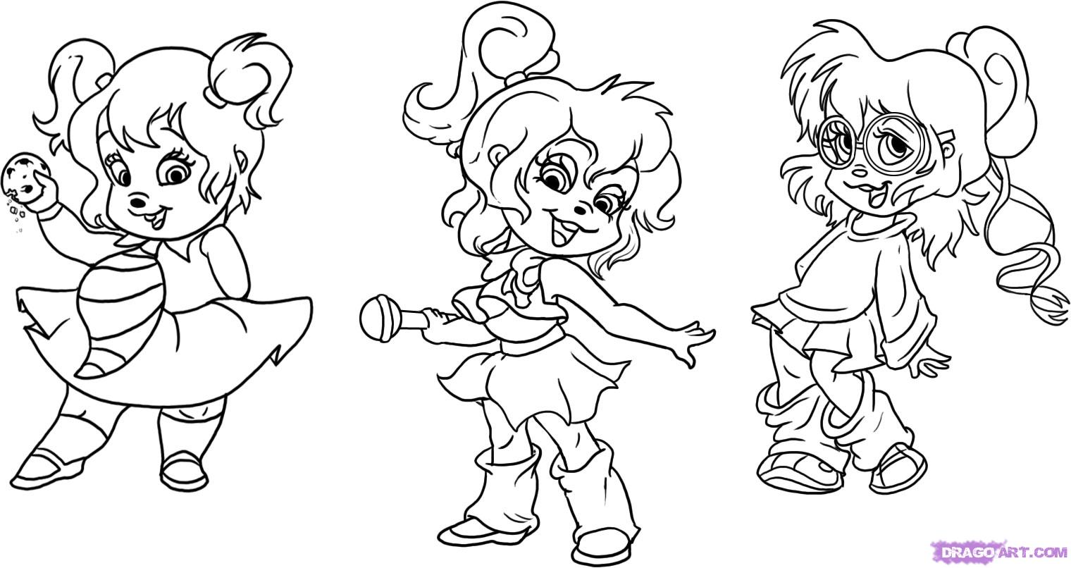 1520x806 Step How To Draw The Chipettes From Alvin And The Chipmunks - Alvin And The Chipmunks Drawing