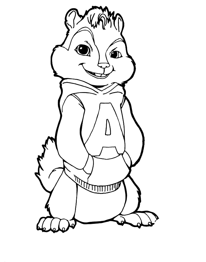 700x893 Chipmunk Drawing - Alvin And The Chipmunks Drawing