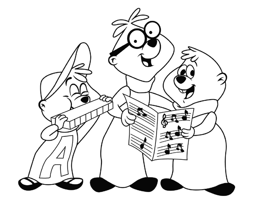 825x638 Alvin And The Chipmunks - Alvin And The Chipmunks Drawing