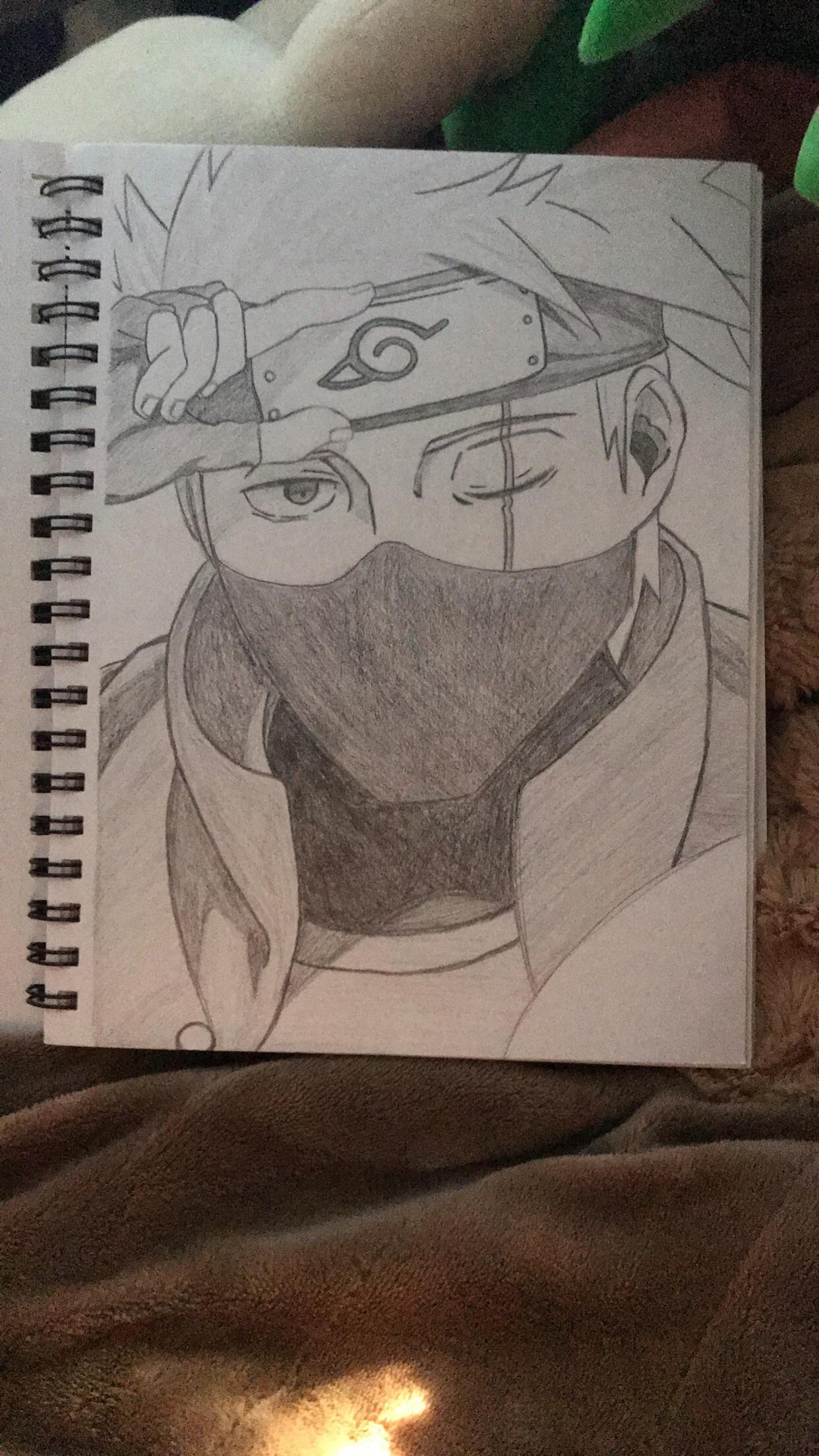 1242x2208 I'm An Amateur, But I'm Proud Of My Kakashi Drawing Naruto - Amateur Drawing