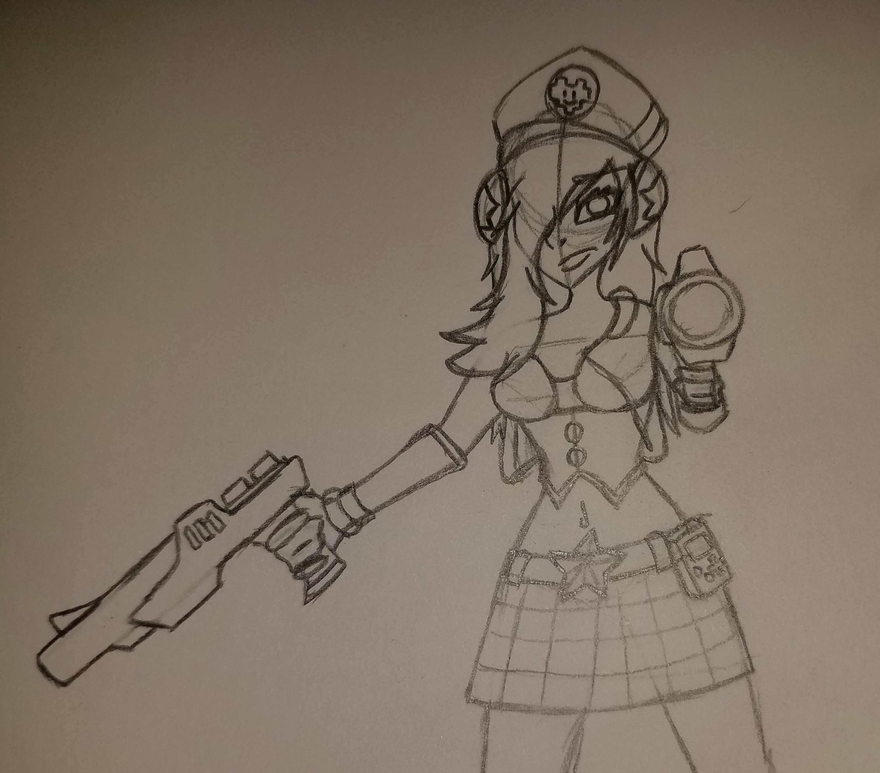 3017x2651 Amature Miss Fortune Fanart - Amature Drawing
