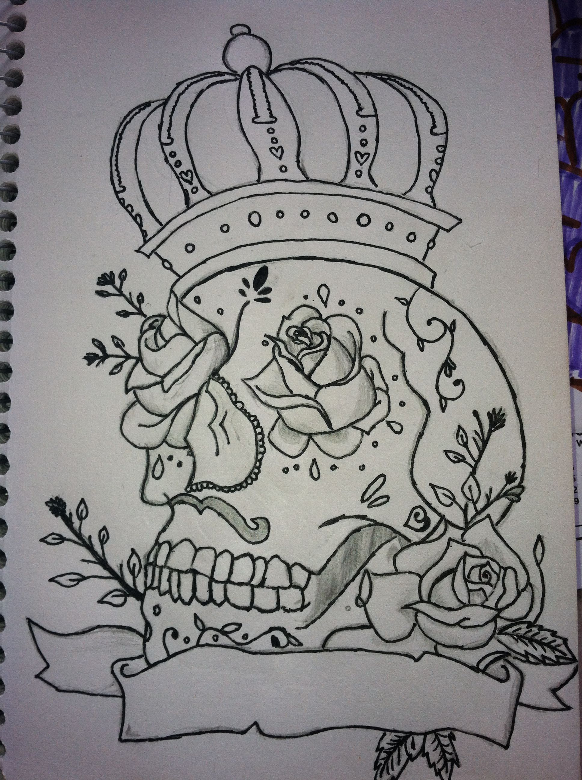 1936x2592 My First Skull Drawing - Amature Drawing