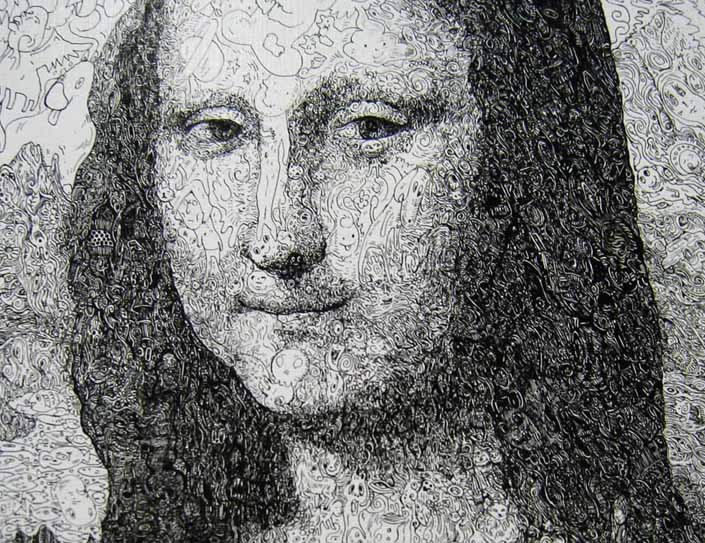 705x543 amazing cartoon drawings form mona lisa - Amazing Cartoon Drawings
