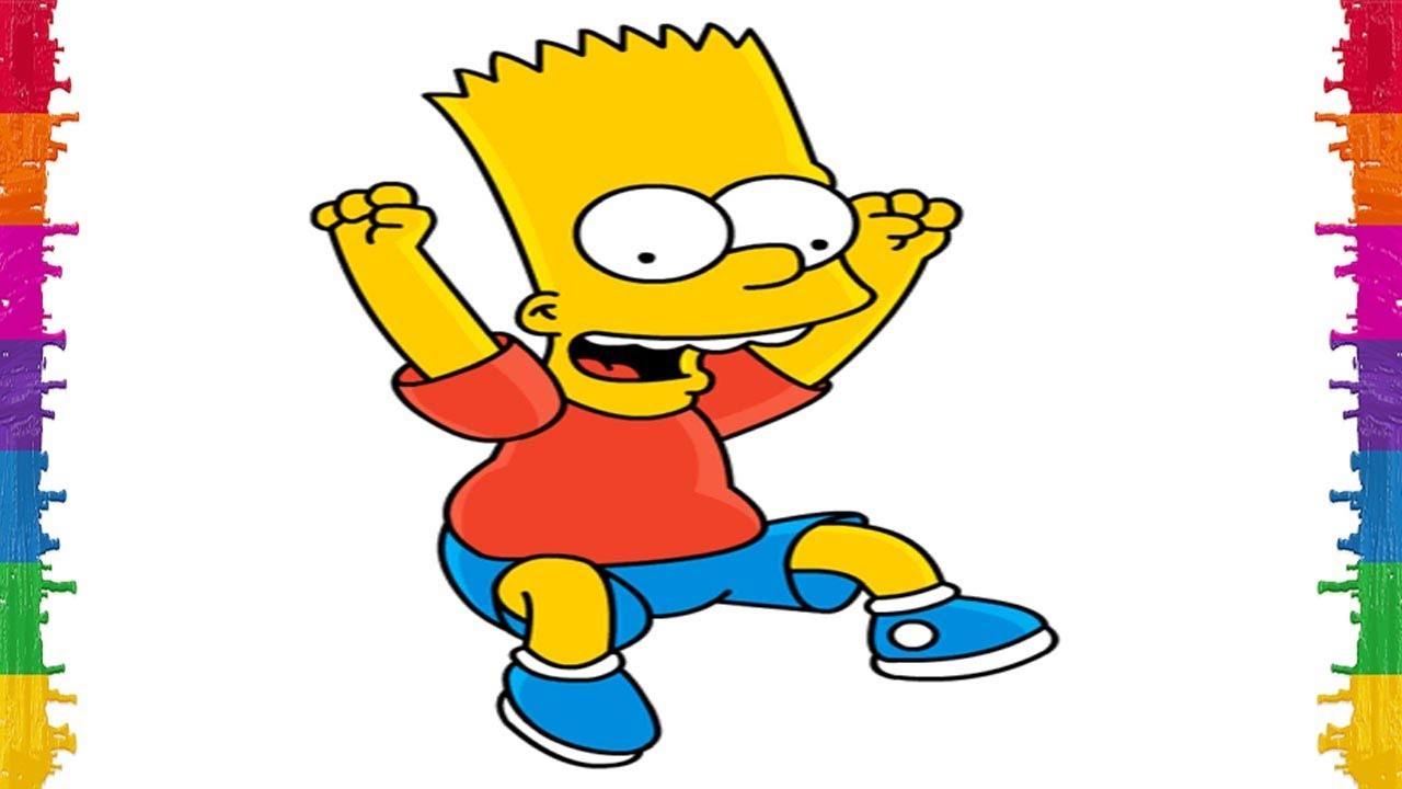 1280x720 easy cartoons drawing and coloring draw simpsons cartoons - Amazing Cartoon Drawings