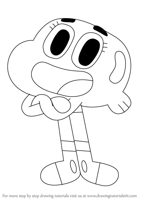 598x844 learn how to draw darwin watterson from the amazing world - Amazing World Of Gumball Drawings