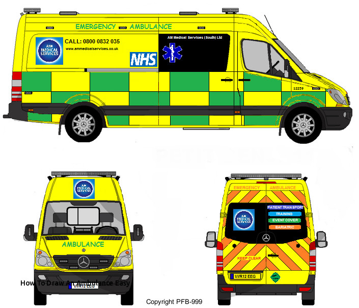 705x604 how to draw an ambulance easy collection of british ambulance - Ambulance Drawing
