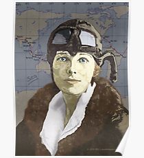 210x230 Amelia Earhart Drawing Posters Redbubble - Amelia Earhart Drawing