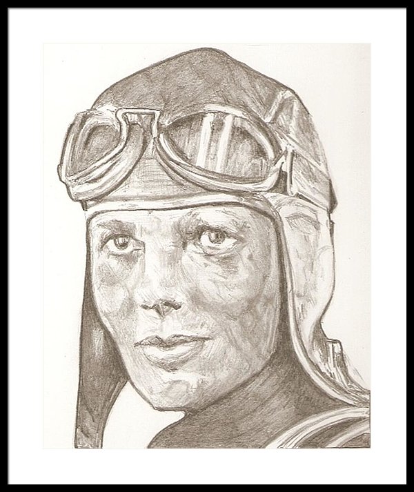 Amelia Earhart Drawing at PaintingValley.com | Explore collection of ...
