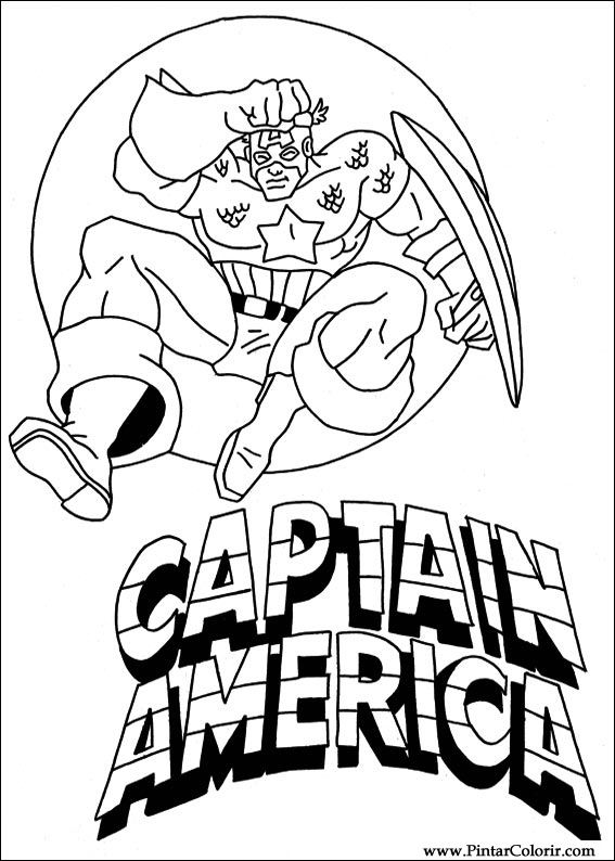 567x794 Drawings To Paint Colour Captain America - America Drawing