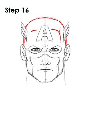 300x388 How To Draw Captain America - America Drawing