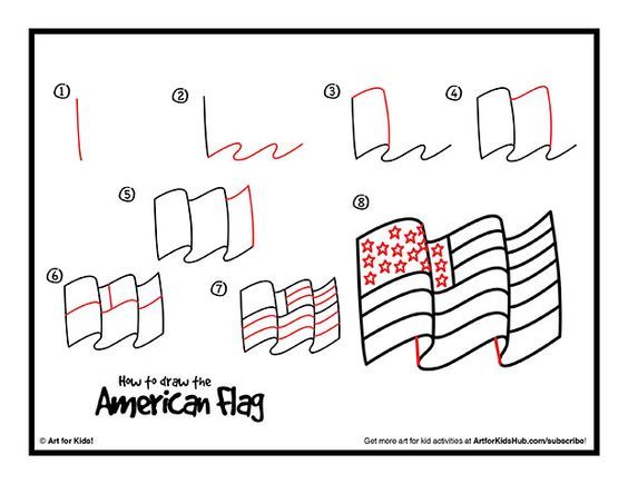 564x435 Free How To Draw An American Flag Printable Pictures I Can Paint - American Flag Drawing