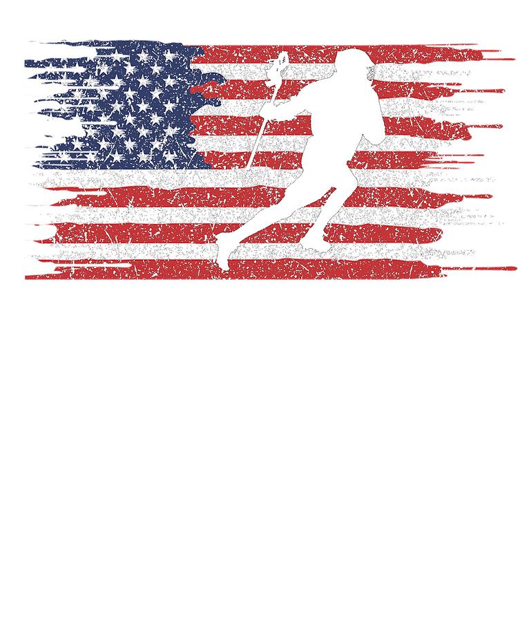 750x900 Lacrosse Player American Flag Drawing - American Flag Drawing