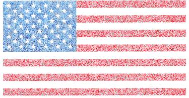 375x195 American Flag - American Flag Drawing