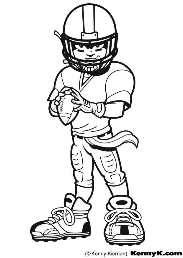 620x875 Coloring - American Football Drawing