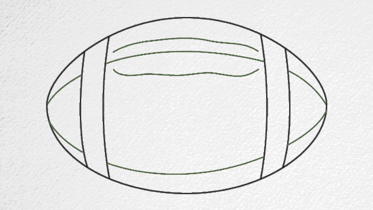 1280x720 How To Draw A Football Step - American Football Drawing