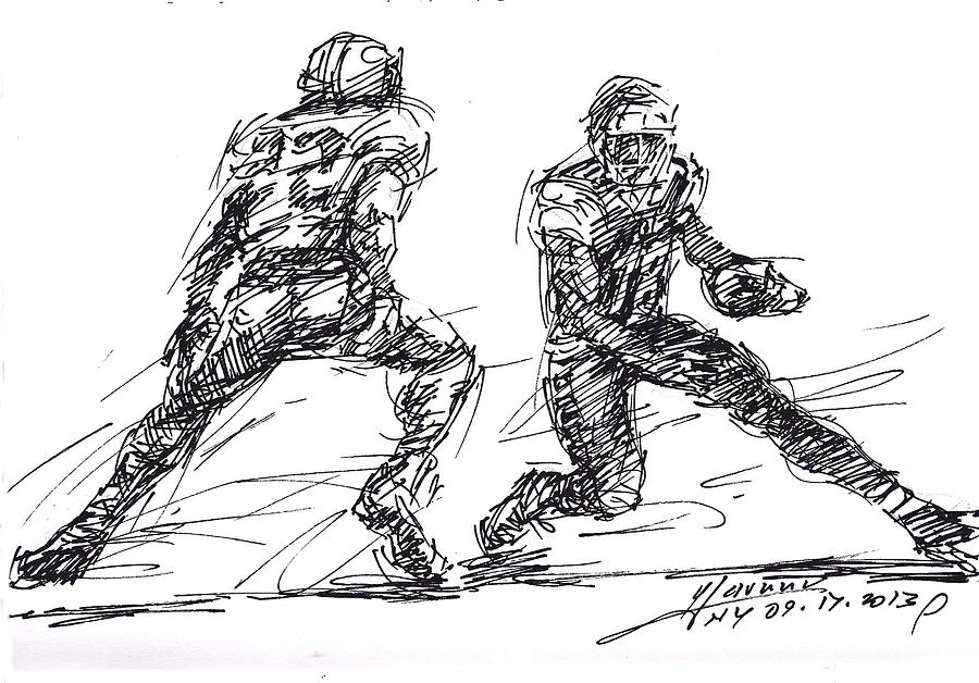 900x628 American Football Drawing - American Football Drawing