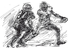 300x206 American Football Drawings Fine Art America - American Football Drawing