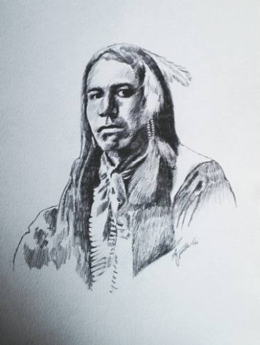375x497 Native American Indian Drawings For Sale Saatchi Art - American Indian Drawings