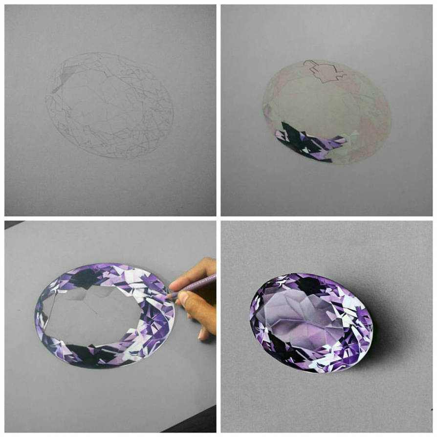894x894 Amethyst Gemstone - Amethyst Drawing