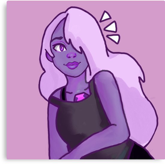 550x545 Amethyst Steven Universe Drawing Canvas Prints - Amethyst Drawing