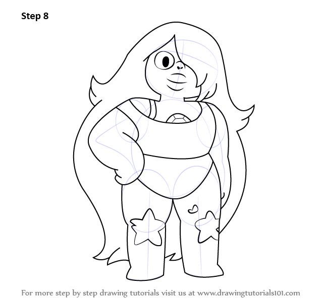 634x596 Learn How To Draw Amethyst From Steven Universe - Amethyst Drawing