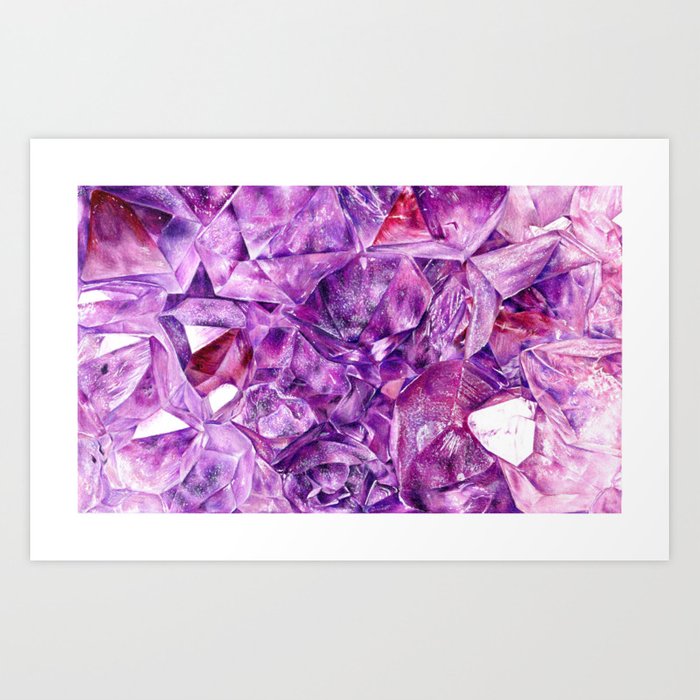 700x700 Amethyst Drawing Art Print - Amethyst Drawing