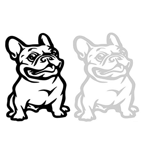 450x450 Amur Leopard French Bulldog Car Bumper Window Sticker - Amur Leopard Drawing